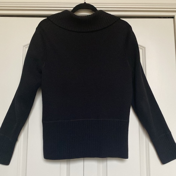 Charter Club knit Cardigan Womens XL Black Gold buttons shawl collar Luxury - Picture 2 of 12